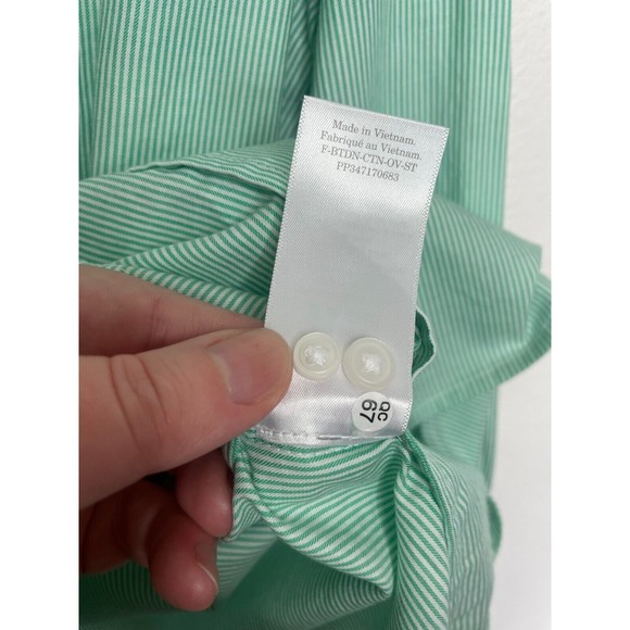 Everlane Size 4 Button Down Pinstripe Shirt Mint Green Oversized Cotton NWT - Picture 9 of 10